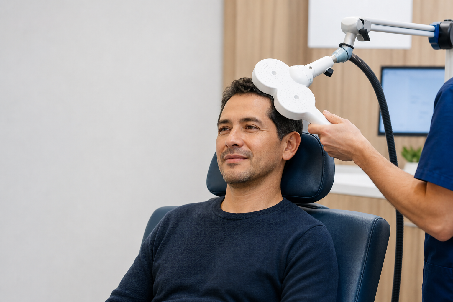 Sesión clínica de Estimulación Magnética Transcraneal